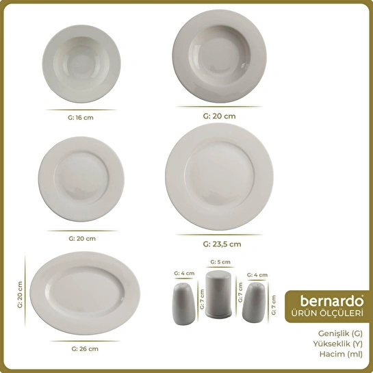 Bernardo Oslo 53 Parça Yemek Takımı