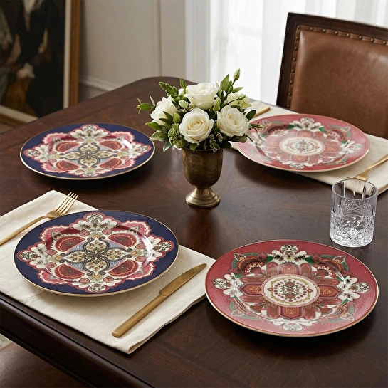 Lucky Art Etro Bone 4’lü Servis Tabağı Seti 27 Cm