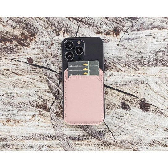 Bloominbag Snapé Dusty Rose Mıknatıslı Deri Telefon Kartlık