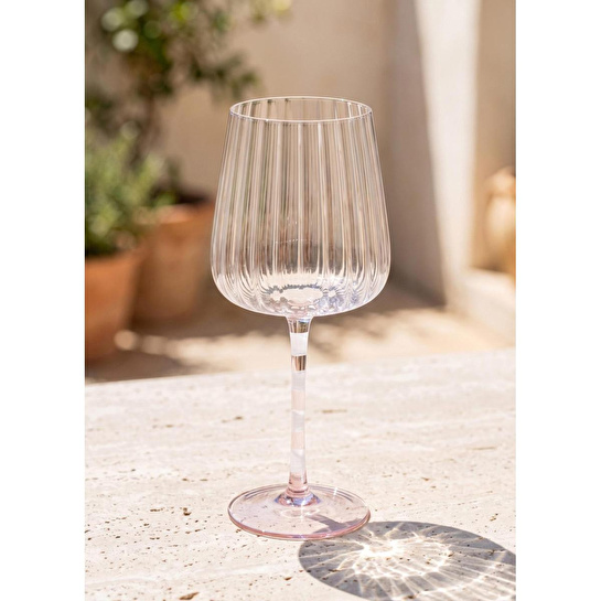 The Mia Şarap Kadehi Pembe Beyaz 500 Ml