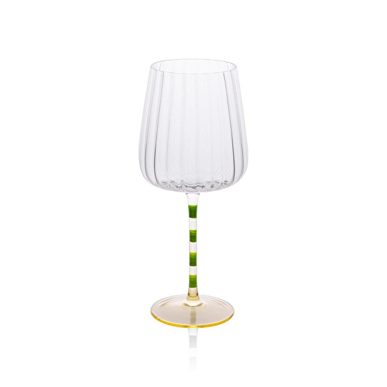 The Mia Şarap Kadehi Yeşil Sarı 600 Ml