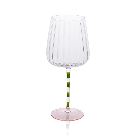 The Mia Şarap Kadehi Pembe Yeşil 500 Ml