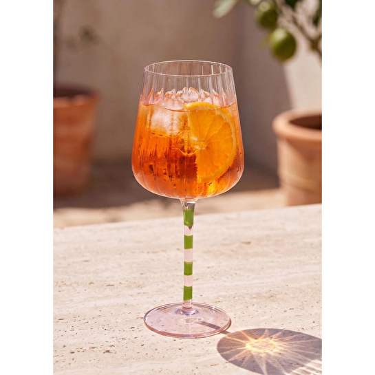 The Mia Şarap Kadehi Pembe Yeşil 500 Ml