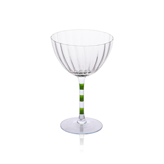 The Mia Ayaklı Cam Dondurma Kasesi Mor Yeşil 280 Ml