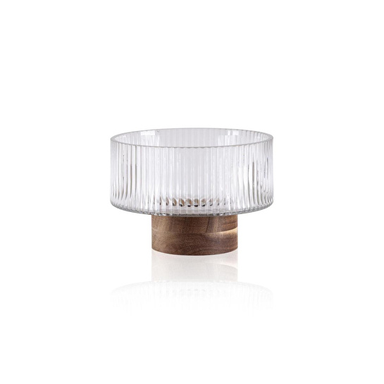The Mia Ayaklı Cam Kase 15x10 Cm