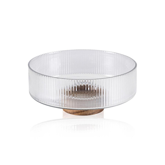 The Mia Ayaklı Cam Kase 26x11 Cm