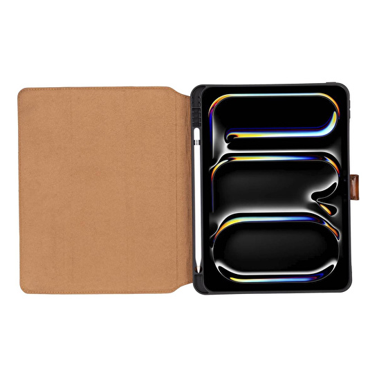 Bloominbag Porté Warm Tan Hakiki Deri Ipad Kılıfı – Ipad Pro 11” (2024)