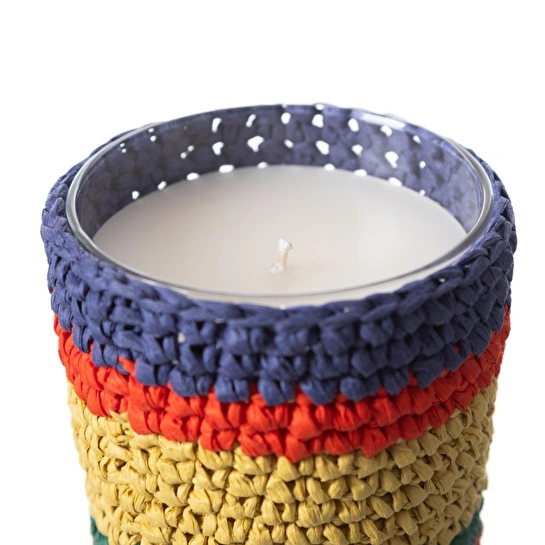 Mudo Home Colory Örgü Flower Kase Mum 220gr