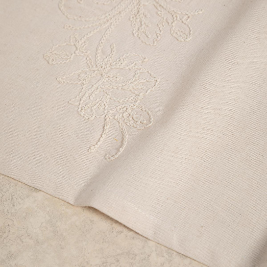 Mudo Home Lily İşlemeli̇ Runner Ekru 50x130