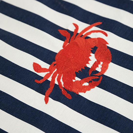 Mudo Home Marin Crab Nakişli Runner Laci̇vert 50x130