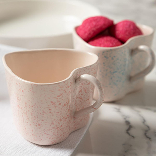 Mudo Home Handmade Kalp Kupa Turkuaz 145 Ml