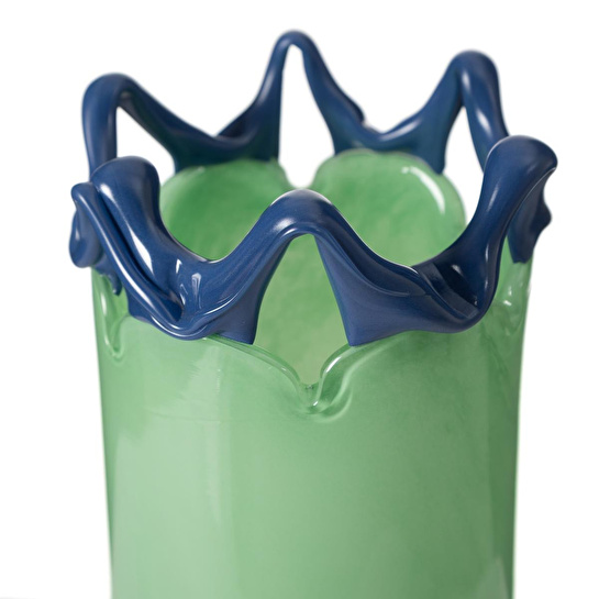 Mudo Home Wavy Green Vazo 13x13x21 Cm