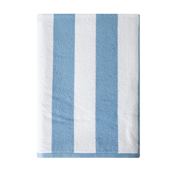 Mudo Home Nova Plaj Havlusu Mavi̇ Beyaz 80x160