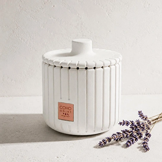 Coho Objet Coho Style Lavender Fields Dekoratif El Dökümü Mum