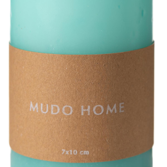 Mudo Home Sütun Mum Mavi̇ 7x10 Cm