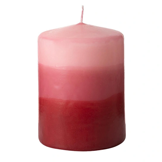 Mudo Home Degrade Sütun Mum Pembe 7x8 Cm