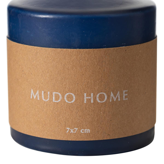 Mudo Home Sütun Mum Laci̇vert 7x7 Cm