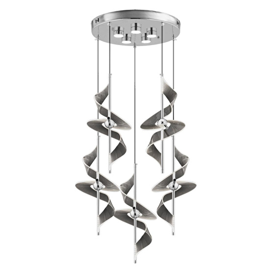 Apliqa Loretta Krom 5li̇ 60 Watt Yuvarlak Led Avi̇ze