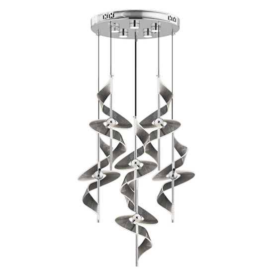 Apliqa Loretta Krom 7li̇ 84 Watt Yuvarlak Led Avi̇ze