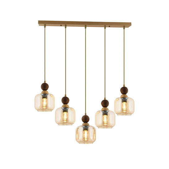 Apliqa Dawson 5'li Sıralı Bohem Modern Sarkıt Salon Avize
