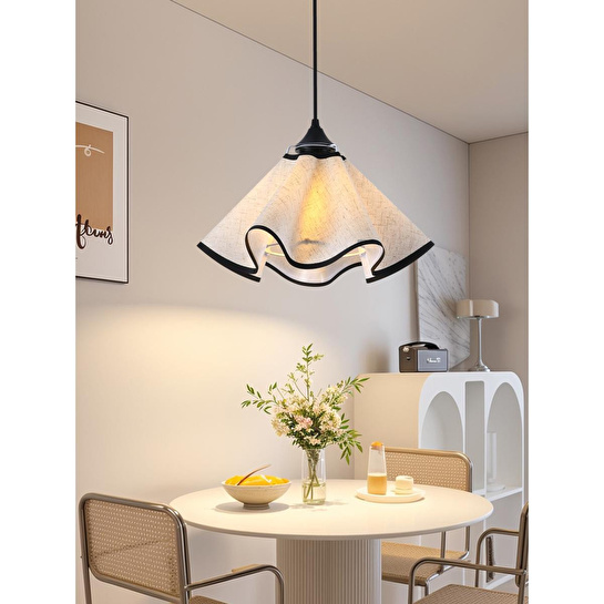 Apliqa Milva Krem Rengi Siyah Kenarlı Modern Salon, Koridor Sarkıt Avize