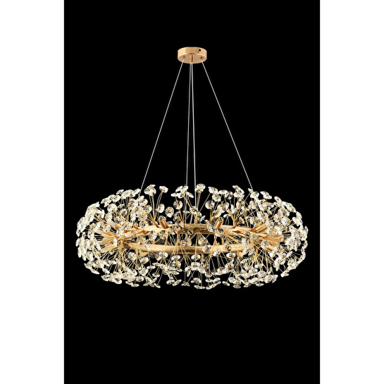 Apliqa Gloria 80'lik Gold Kristal Taşlı Modern Tasarım Salon Avize