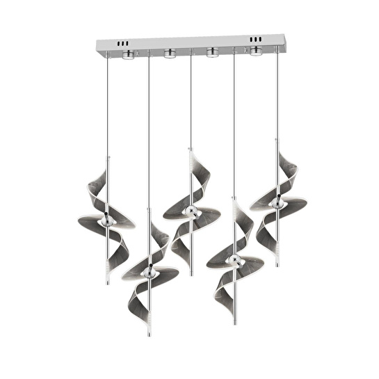 Apliqa Loretta Krom 5li̇ 60 Watt Sirali Led Avi̇ze