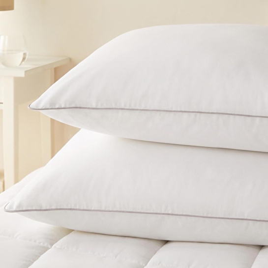Ocean Home Textile 2'li Pamuklu Saten Biyeli 800 Gr Mikrojel Yastık Seti 50 X 70 Cm