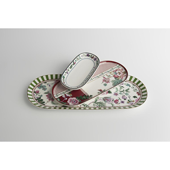 Lucky Art Madeline Bone 3’lü Oval Sunumluk Seti