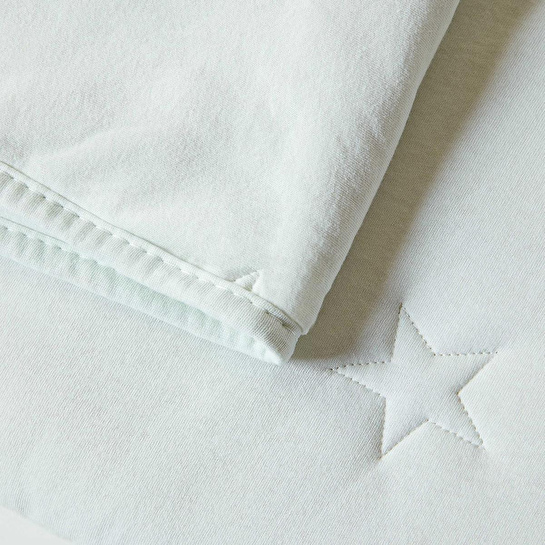 Ocean Home Textile %100 Pamuk Penye Mavi Yıldız Nakışlı Çocuk Tek Kişilik Çok Amaçlı Örtü 155 X 215 Cm
