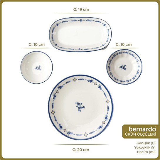 Bernardo Soft 18 Parça Kahvaltı Takımı