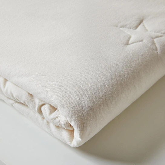 Ocean Home Textile %100 Pamuk Penye Ekru Yıldız Nakışlı Bebek Çok Amaçlı Örtü 90 X 120 Cm