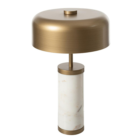 Mudo Home Pilz Gold Mermer Abajur 30x47 Cm