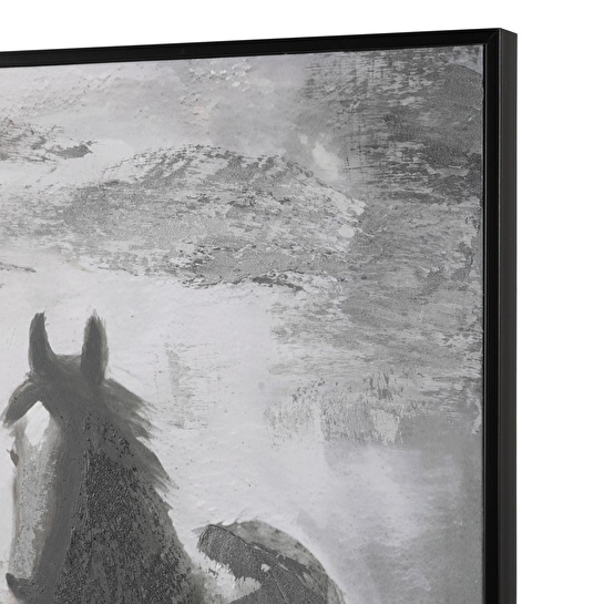 Mudo Home Stallions Çerçeveli̇ Yağliboya Tablo 100x150 Cm
