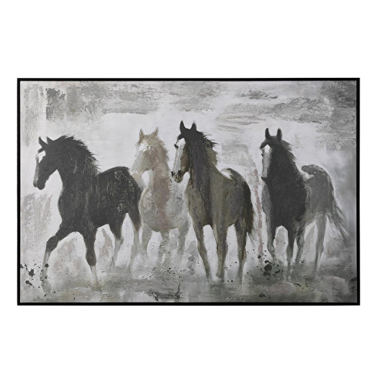 Mudo Home Stallions Çerçeveli̇ Yağliboya Tablo 100x150 Cm
