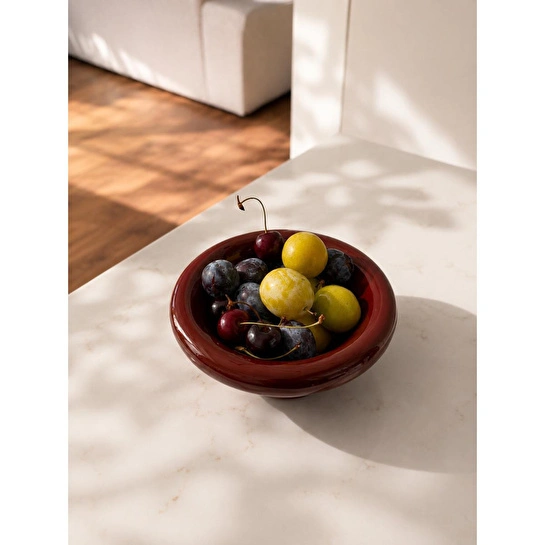 Beige & Stone Seramik Kahverengi Donut Dondurma Bowl Kahvaltılık Tatlı Salata Kase