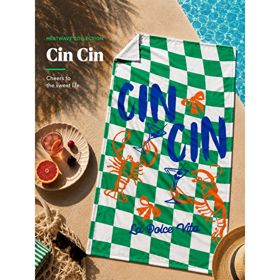 Cozy Home Heatwave Plaj Havlusu Cin Cin Yeşil