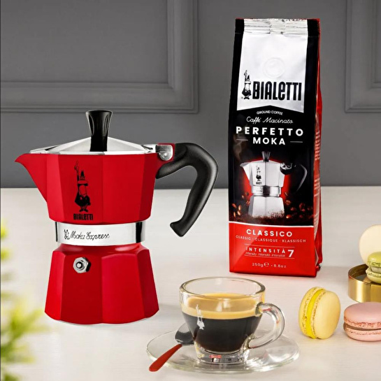 Bialetti Moka Express Kırmızı 3 Cup