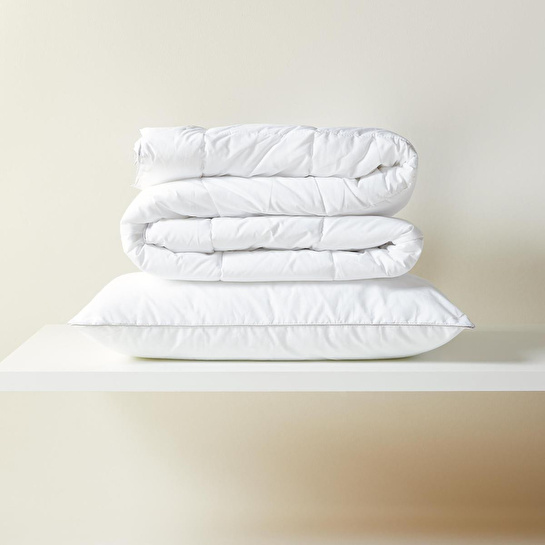 Ocean Home Textile Pamuk Saten Biyeli Mikrojel Tek Kişilik Yastık Yorgan Seti 1 Adet 155 X 215 / 1 Adet 50 X 70 Cm