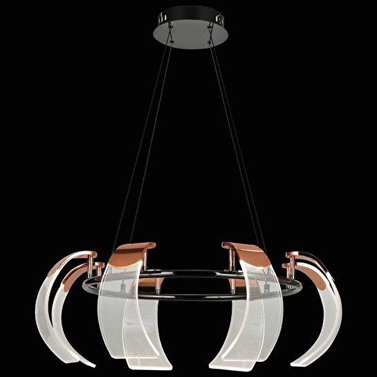 Apliqa Karlos 8 Li Yuvarlak 11 Watt Ledli Modern Tasarım Oturma Odası Salon Sarkıt Avize