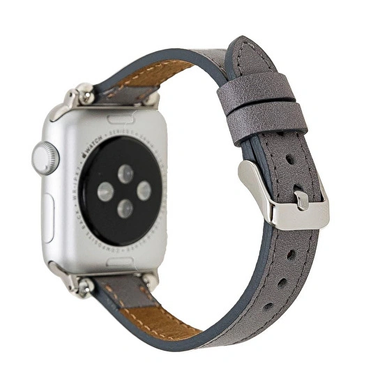 Bloominbag Avilla Stone Gray Deri Apple Watch Band (44/45/46/49mm)