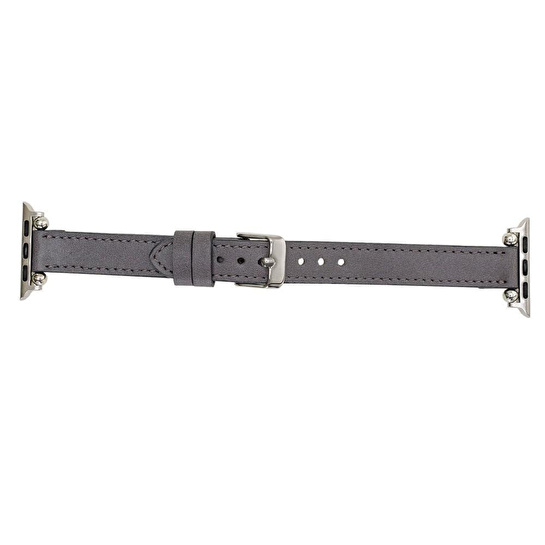 Bloominbag Avilla Stone Gray Deri Apple Watch Band (44/45/46/49mm)