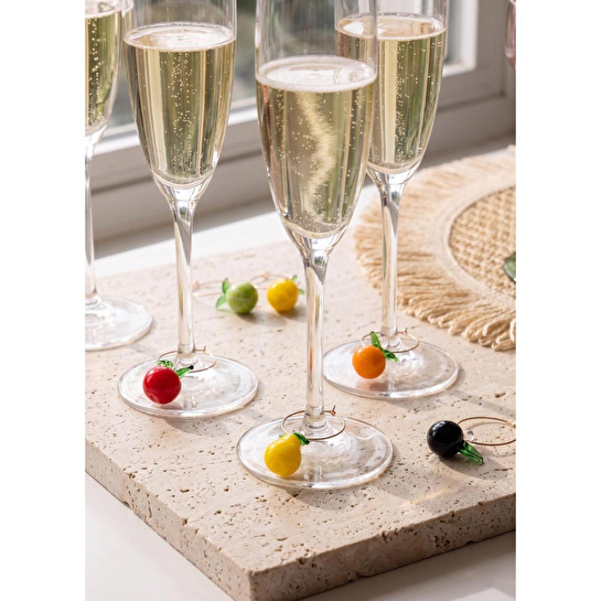 The Mia Figürlü Wine Charm Seti 6 Lı