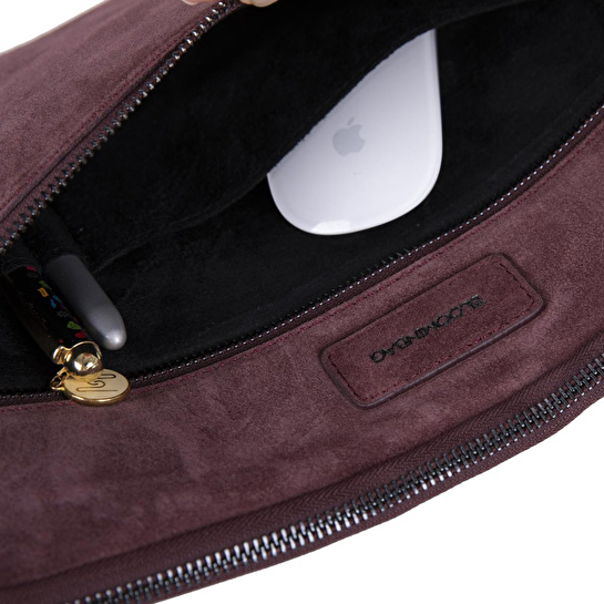 Bloominbag Burgundy Still Hakiki Süet Deri 13-14 Inç Macbook/laptop Kılıfı