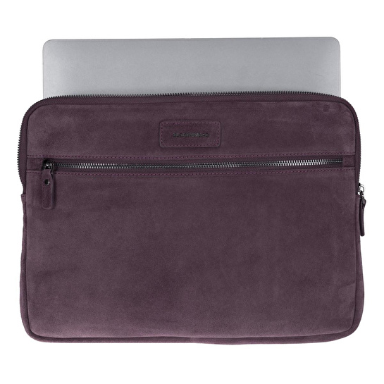 Bloominbag Burgundy Still Hakiki Süet Deri 13-14 Inç Macbook/laptop Kılıfı