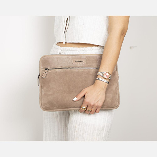 Bloominbag Mist Still Hakiki Süet Deri 13-14 Inç Macbook/laptop Kılıfı
