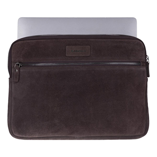 Bloominbag Mocha Still Hakiki Süet Deri 13-14 Inç Macbook/laptop Kılıfı