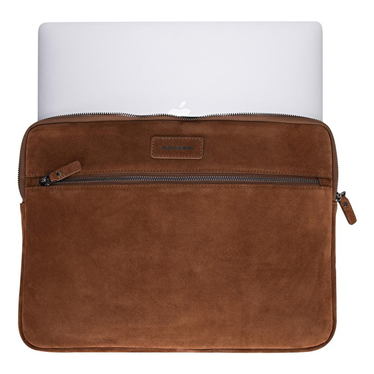 Bloominbag Camel Still Hakiki Süet Deri 15-16 Inç Macbook/laptop Kılıfı