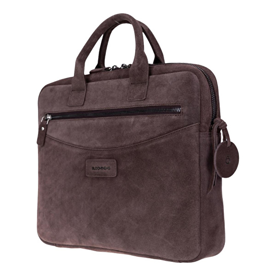Bloominbag Mocha Still Hakiki Süet Deri 13-14 Inç Macbook/laptop Çantası