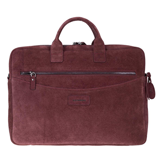 Bloominbag Burgundy Still Hakiki Süet Deri 15-16 Inç Macbook/laptop Çantası